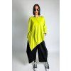 Asymetrická halenka Detail Lime