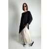 Asymetrická halenka Detail Black