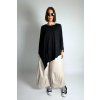 Asymetrická halenka Detail Black