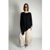 Asymetrická halenka Detail Black