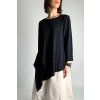 Asymetrická halenka Detail Black