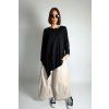 Asymetrická halenka Detail Black