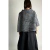 Violet Stripe Kimono Black | White