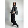 Violet Stripe Kimono Black | White