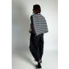 Violet Stripe Kimono Black | White