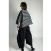 Violet Stripe Kimono Black | White