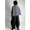 Violet Stripe Kimono Black | White
