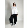 White Stripe Kimono Black