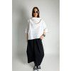 White Stripe Kimono Black