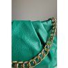 Kožená kabelka se zlatým řetězem Green