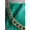 Kožená kabelka se zlatým řetězem Green