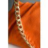 Kožená kabelka se zlatým řetězem Orange