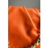 Kožená kabelka se zlatým řetězem Orange