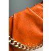 Kožená kabelka se zlatým řetězem Orange
