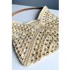 Taška rafia Beige Melange