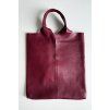 Kožená nákupní taška Burgundy Shopper