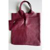 Kožená nákupní taška Burgundy Shopper