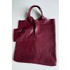 Kožená nákupní taška Burgundy Shopper