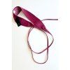 Kožený vázací pásek Thin End  Burgundy