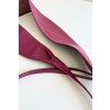 Kožený vázací pásek Thin End  Burgundy