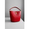 Kožená kabelka Bucket Bag Red & Gold