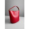 Kožená kabelka Bucket Bag Red & Gold