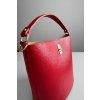 Kožená kabelka Bucket Bag Red & Gold