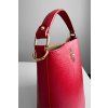 Kožená kabelka Bucket Bag Red & Gold