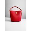 Kožená kabelka Bucket Bag Red & Gold