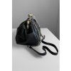 Kožené psaníčko Kiss Lock Clutch Black