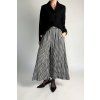 Mušelínové kostkované kalhoty Black | Grey | Cream