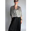 Halenka | Košile s překladem Glossy Beige | Grey