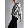 Halenka | Košile s překladem Glossy Beige | Grey