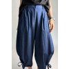 Lehké denim kalhoty s vázáním