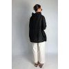 Oversize halenka s lesklými proužky Black