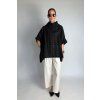 Oversize halenka s lesklými proužky Black