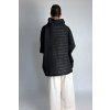 Oversize halenka s lesklými proužky Black