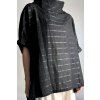 Oversize halenka s lesklými proužky Black