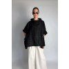 Oversize halenka s lesklými proužky Black