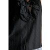 Top Sangallo s volánkovým výstřihem Black