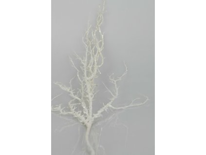 Konár s trblietkami strieborný 108cm