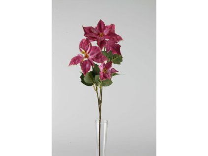 24684-03 Vianočná ruža ružová 63cm