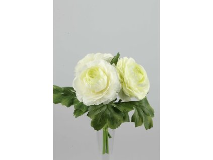 40069-10 Kytica ranunculus 3ks biela 20cm