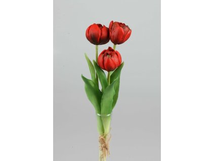 35606-02 Kytica tulipánov 3ks červená 39cm