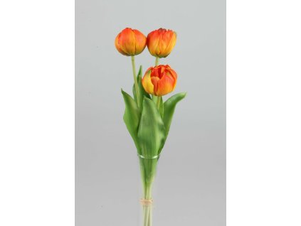 35606-18 Kytica tulipánov 3ks oranžová 39cm