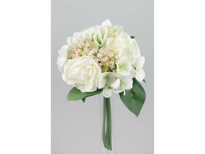 Kytica mix Hydrangea biela 24cm