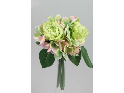Kytica mix Hydrangea zelená 24cm