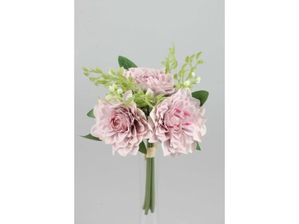 Kytica Dahlia bledoružová 26cm