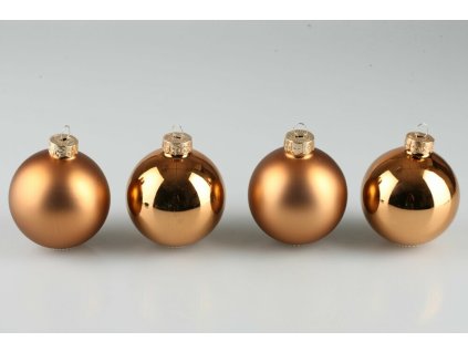 Vianočné gule medené 8cm bal/15