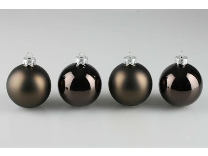 Vianočné gule šedé 8cm bal/15